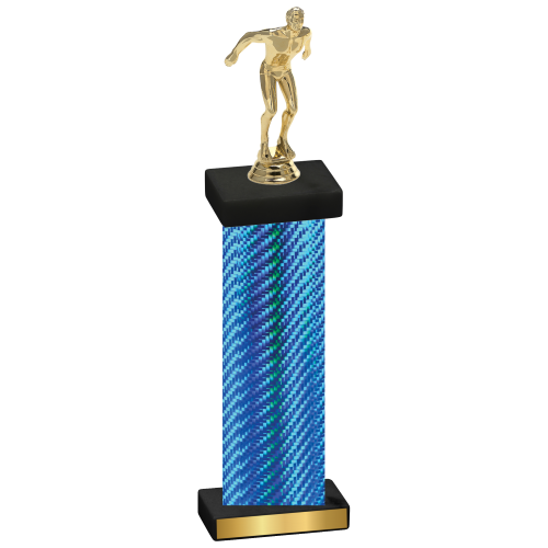 Single Blue Carbon Fiber Swimming Trophy