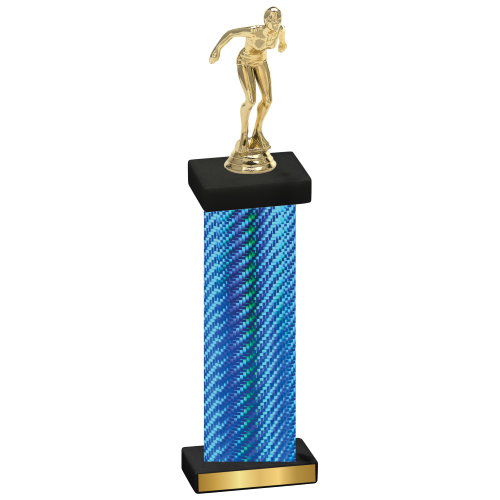 Single Blue Carbon Fiber Tennis Trophy