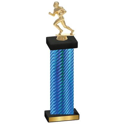 Single Blue Carbon Fiber Football Trophy