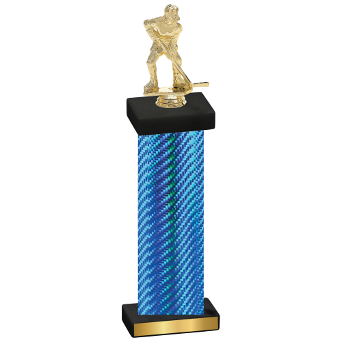 Single Blue Carbon Fiber Hockey Trophy