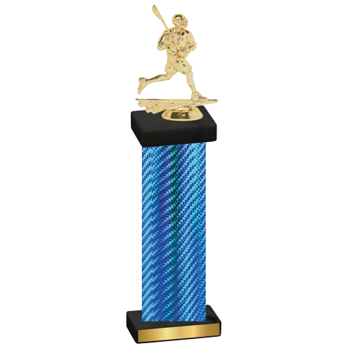 Single Blue Carbon Fiber Lacrosse Trophy