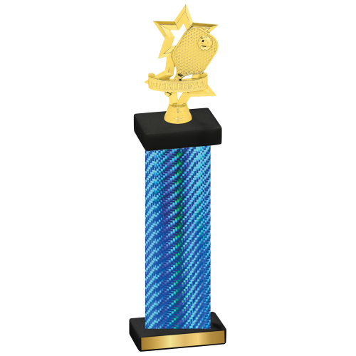 Single Blue Carbon Fiber Pickleball Trophy