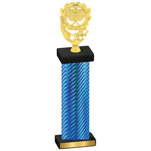 Single Blue Carbon Fiber Pickleball Trophy