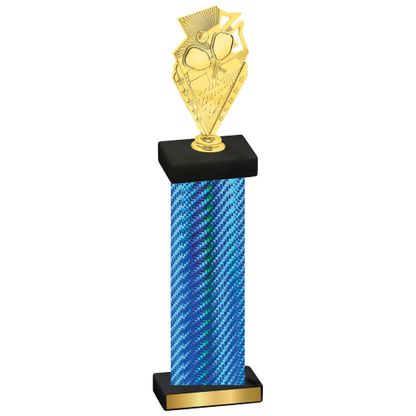 Single Blue Carbon Fiber Pickleball Trophy