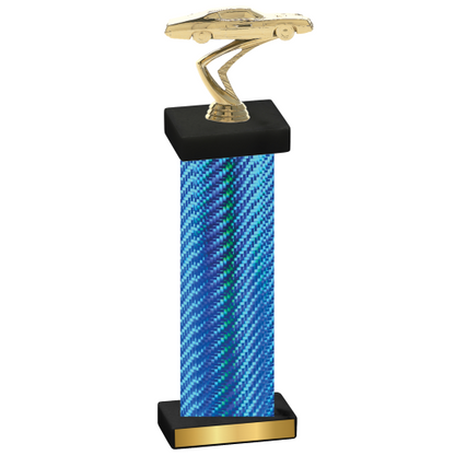 Single Blue Carbon Fiber Cars Trophy