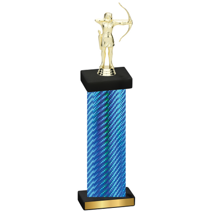 Single Blue Carbon Fiber Archery Trophy