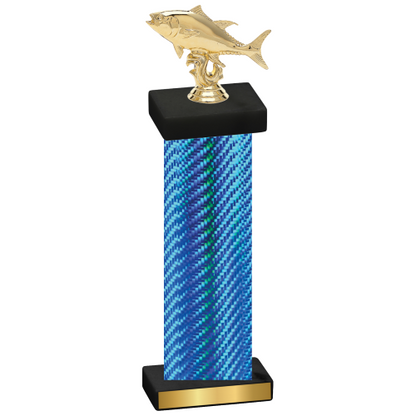 Single Blue Carbon Fiber Fishing Trophy