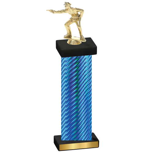 Single Blue Carbon Fiber Shooter Trophy