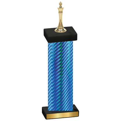 Single Blue Carbon Fiber Chess Trophy