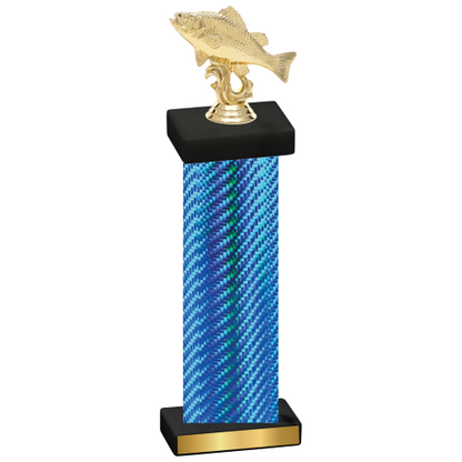 Single Blue Carbon Fiber Fishing Trophy