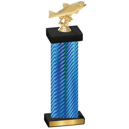 Single Blue Carbon Fiber Fishing Trophy