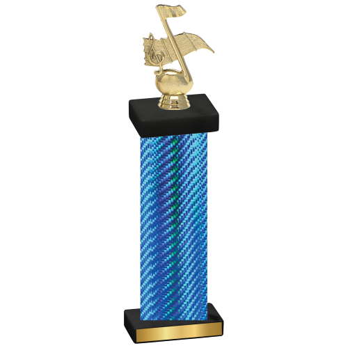 Single Blue Carbon Fiber Music Trophy