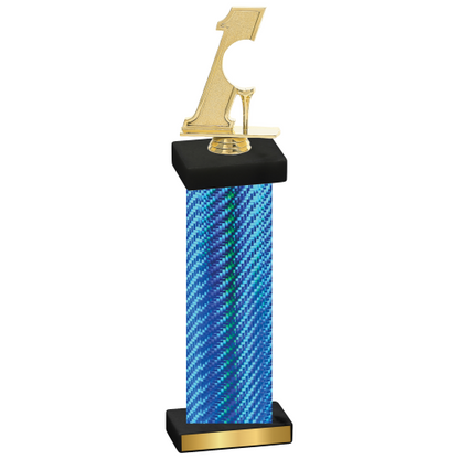 Single Blue Carbon Fiber Golf Trophy