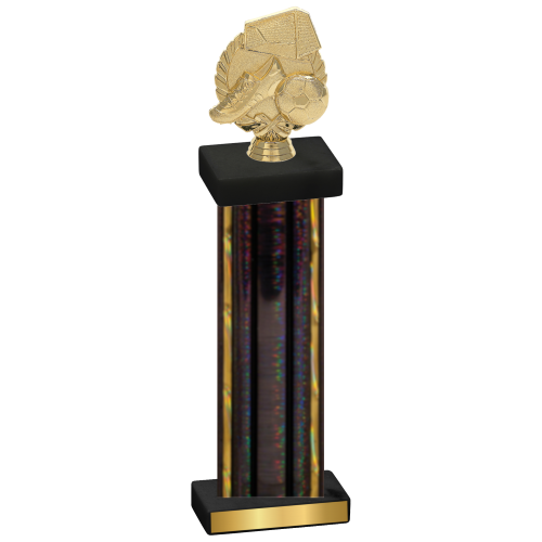 Single Black Glacier Soccer Trophy