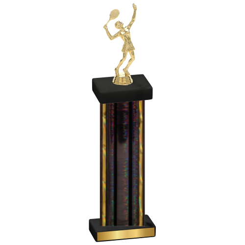 Single Black Glacier Tennis Trophy