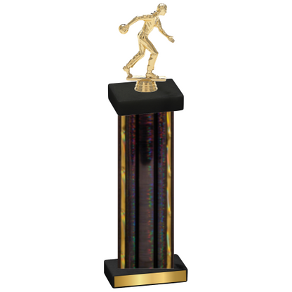 Single Black Glacier Bowling Trophy