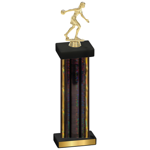 Single Black Glacier Bowling Trophy