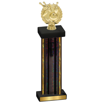 Single Black Glacier Bowling Trophy