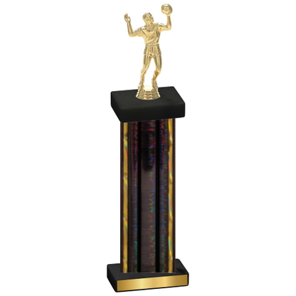 Single Black Glacier Volleyball Trophy