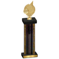 Single Black Glacier Volleyball Trophy