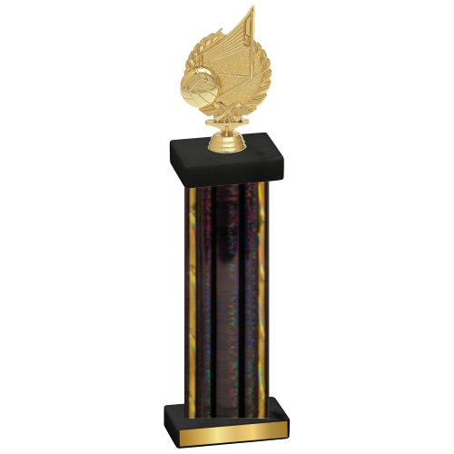 Single Black Glacier Volleyball Trophy