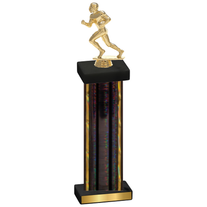 Single Black Glacier Football Trophy