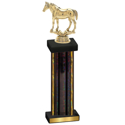 Single Black Glacier Horses Trophy