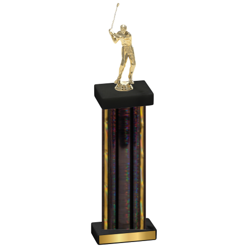 Single Black Glacier Golf Trophy