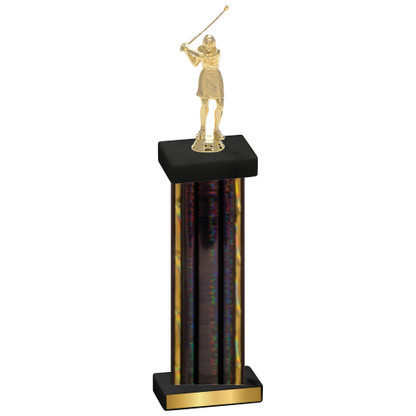 Single Black Glacier Golf Trophy