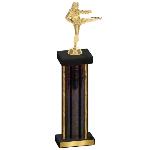 Single Black Glacier Karate Trophy