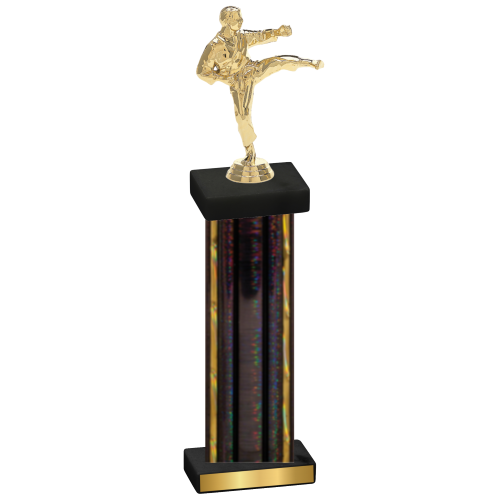 Single Black Glacier Karate Trophy