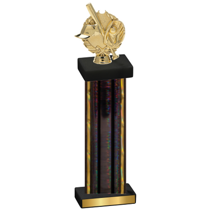 Single Black Glacier Baseball Trophy