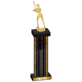 Single Black Glacier Softball Trophy