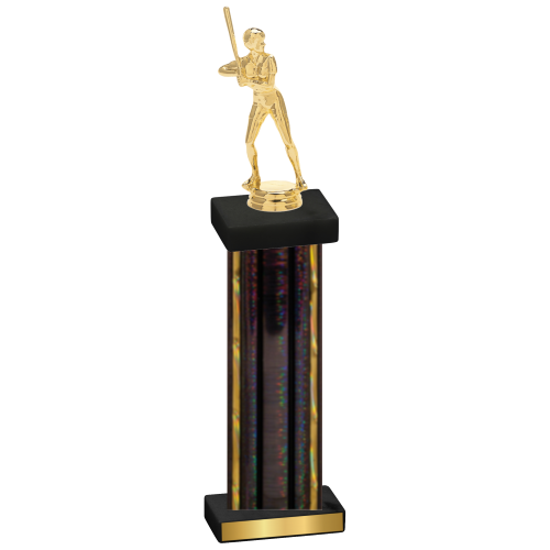 Single Black Glacier Softball Trophy