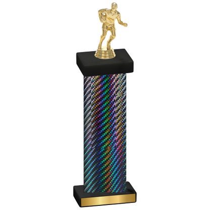 Single Black Carbon Fiber Rugby Trophy