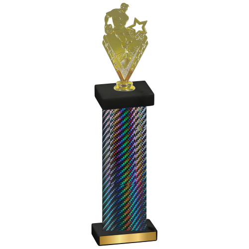 Single Black Carbon Fiber Rugby Trophy