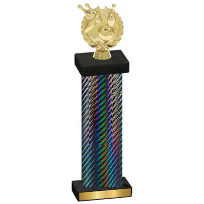 Single Black Carbon Fiber Bowling Trophy