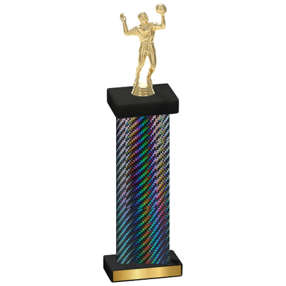 Single Black Carbon Fiber Volleyball Trophy