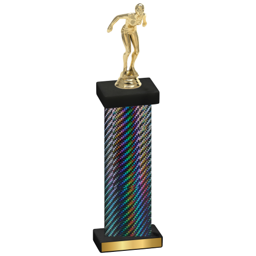 Single Black Carbon Fiber Tennis Trophy