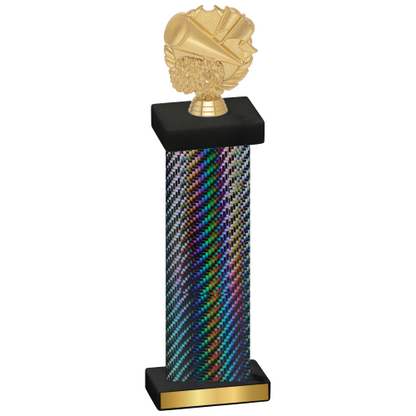 Single Black Carbon Fiber Cheerleading Trophy