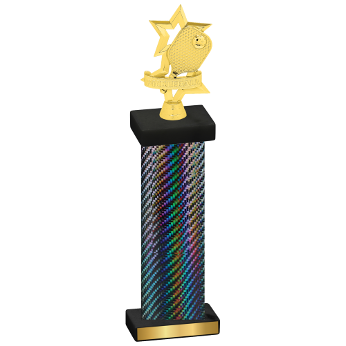 Single Black Carbon Fiber Pickleball Trophy