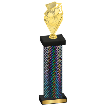 Single Black Carbon Fiber Pickleball Trophy