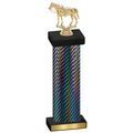 Single Black Carbon Fiber Horses Trophy
