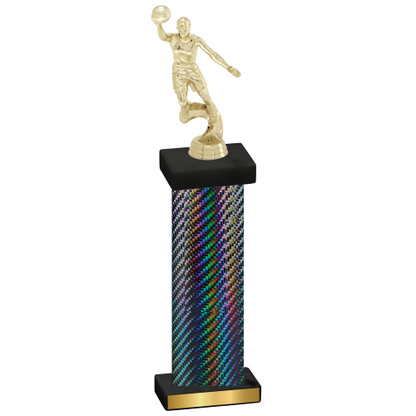 Single Black Carbon Fiber Basketball Trophy