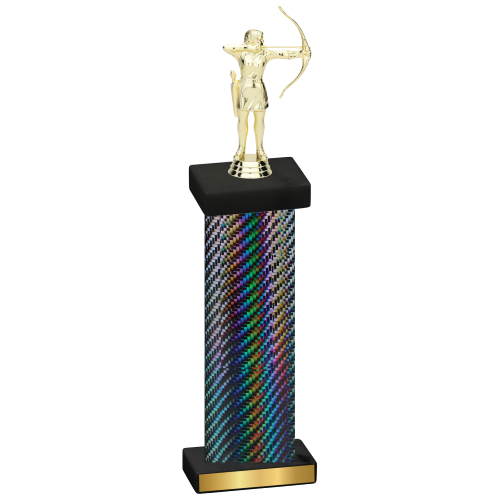 Single Black Carbon Fiber Archery Trophy