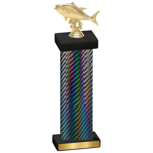 Single Black Carbon Fiber Fishing Trophy