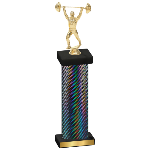 Single Black Carbon Fiber Weights Trophy