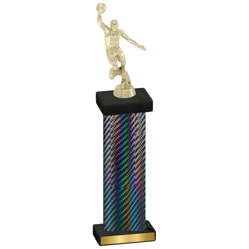 Single Black Carbon Fiber Basketball Trophy