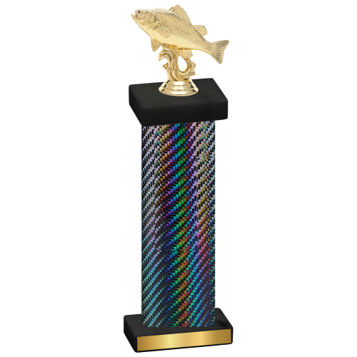 Single Black Carbon Fiber Fishing Trophy