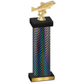 Single Black Carbon Fiber Fishing Trophy
